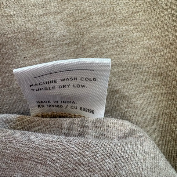 Pact Airplane Zip Hoodie L Deep Taupe Heather Organic Cotton - Picture 7 of 8